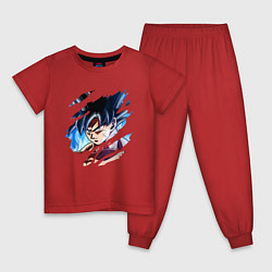 Пижама хлопковая детская Dragon Ball, цвет: красный