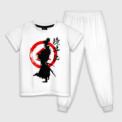 Пижама хлопковая детская Ghost of Tsushima, цвет: белый