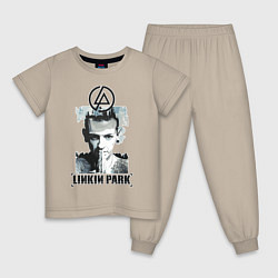 Пижама хлопковая детская Linkin Park, цвет: миндальный