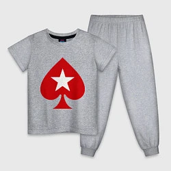 Пижама хлопковая детская Покер Пики Poker Stars, цвет: меланж