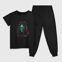 Пижама хлопковая детская Cyberpunk 2077, цвет: черный