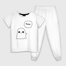 Пижама хлопковая детская My boo, цвет: белый