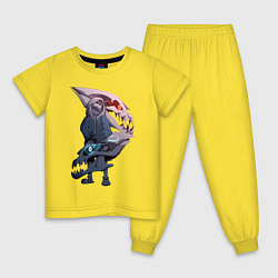 Пижама хлопковая детская Undertale, цвет: желтый