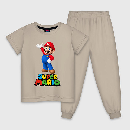 Детская пижама Super Mario / Миндальный – фото 1