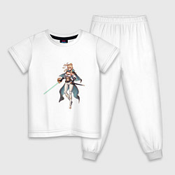 Пижама хлопковая детская Красавица Джинн, цвет: белый