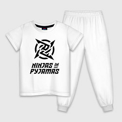 Пижама хлопковая детская NiP Ninja in Pijamas 202122, цвет: белый