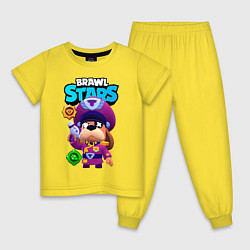 Пижама хлопковая детская Генерал Гавс brawl stars, цвет: желтый