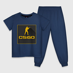 Пижама хлопковая детская CS GO Z, цвет: тёмно-синий