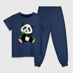 Пижама хлопковая детская Животные, цвет: тёмно-синий