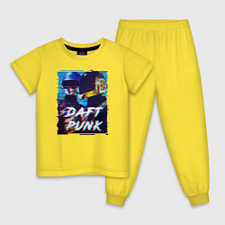 Пижама хлопковая детская Daft Punk, цвет: желтый