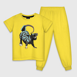 Пижама хлопковая детская Персонаж крыса, цвет: желтый