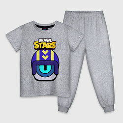 Пижама хлопковая детская STU СТУ Brawl Stars, цвет: меланж