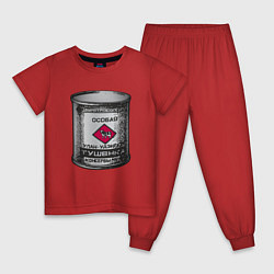 Пижама хлопковая детская Улан-Удэнская тушенка, цвет: красный