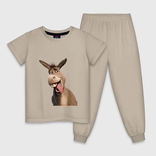 Детская пижама Шрек: Осел / Миндальный – фото 1