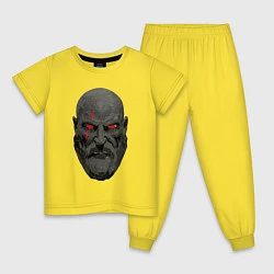 Пижама хлопковая детская Kratos ART, цвет: желтый