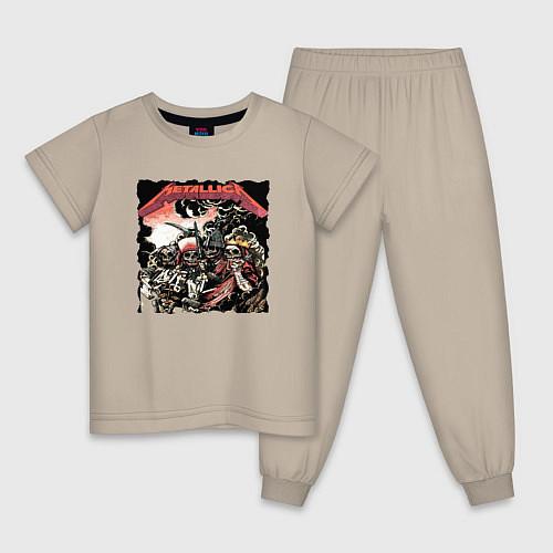 Детская пижама METALLICA HARD ROCK / Миндальный – фото 1