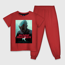 Пижама хлопковая детская Слезы в дожде Blade Runner, цвет: красный
