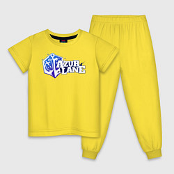 Пижама хлопковая детская Azur lane, цвет: желтый
