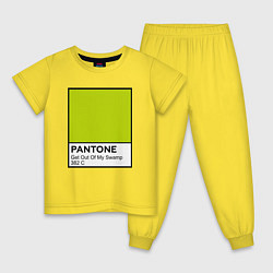 Пижама хлопковая детская Shrek: Pantone Color, цвет: желтый