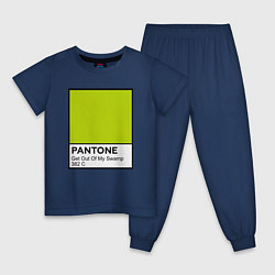 Пижама хлопковая детская Shrek: Pantone Color, цвет: тёмно-синий