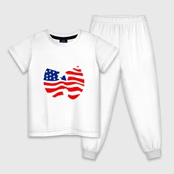Пижама хлопковая детская Wu-Tang USA, цвет: белый