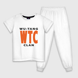 Пижама хлопковая детская Wu-Tang WTC, цвет: белый