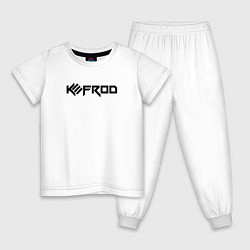 Пижама хлопковая детская Kefrod, цвет: белый