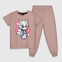 Пижама хлопковая детская Chibi Tomoe, цвет: пыльно-розовый