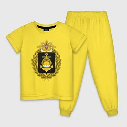 Пижама хлопковая детская ТИХООКЕАНСКИЙ ФЛОТ ВМФ, цвет: желтый