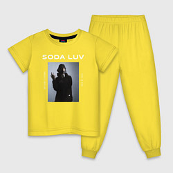 Пижама хлопковая детская SODA LUV, цвет: желтый