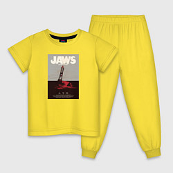 Пижама хлопковая детская Челюсти Jaws, цвет: желтый
