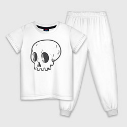 Пижама хлопковая детская Мертвый Аякс, цвет: белый