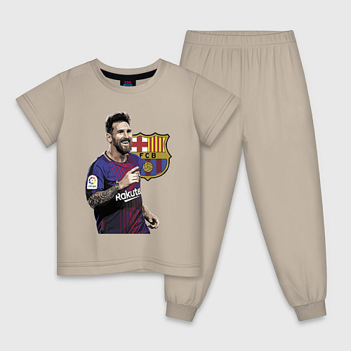 Детская пижама Lionel Messi Barcelona Argentina / Миндальный – фото 1