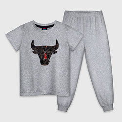 Пижама хлопковая детская Bulls - Jordan, цвет: меланж