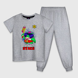 Пижама хлопковая детская Buzz Brawl Stars, цвет: меланж