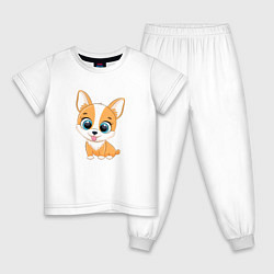 Пижама хлопковая детская Добрая Собачка, цвет: белый