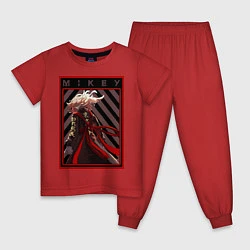 Пижама хлопковая детская Микки Токийские мстители спина, цвет: красный