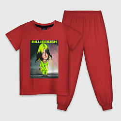 Пижама хлопковая детская BILLIE EILISH БИЛЛИ АЙЛИШ Z, цвет: красный