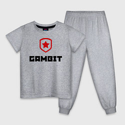 Пижама хлопковая детская Gambit, цвет: меланж