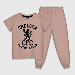Пижама хлопковая детская Chelsea CFC, цвет: пыльно-розовый