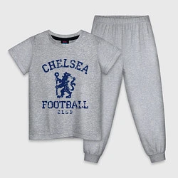 Пижама хлопковая детская Chelsea FC: Lion, цвет: меланж