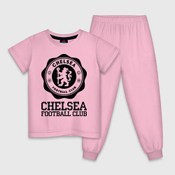 Пижама хлопковая детская Chelsea FC: Emblem цвета светло-розовый — фото 1