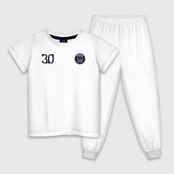 Пижама хлопковая детская PSG Messi 30 New 202223 цвета белый — фото 1