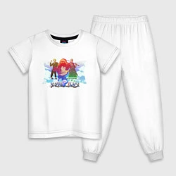 Пижама хлопковая детская Мугивары One Piece, цвет: белый