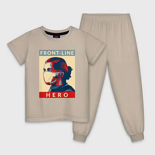 Детская пижама Front-Line Hero / Миндальный – фото 1