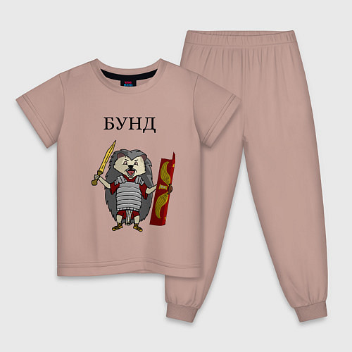 Детская пижама Ёжик Бунд / Пыльно-розовый – фото 1