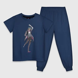 Пижама хлопковая детская Дотторе, цвет: тёмно-синий