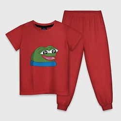 Пижама хлопковая детская Pepe happy Пепе хеппи, цвет: красный