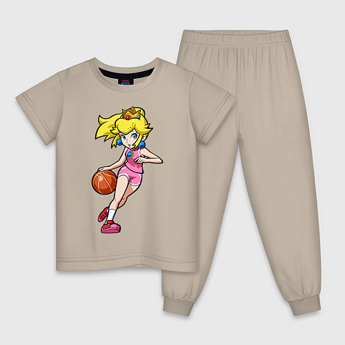Детская пижама Peach Basketball / Миндальный – фото 1
