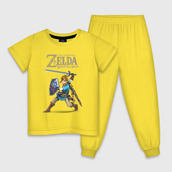 Пижама хлопковая детская Z Link, цвет: желтый